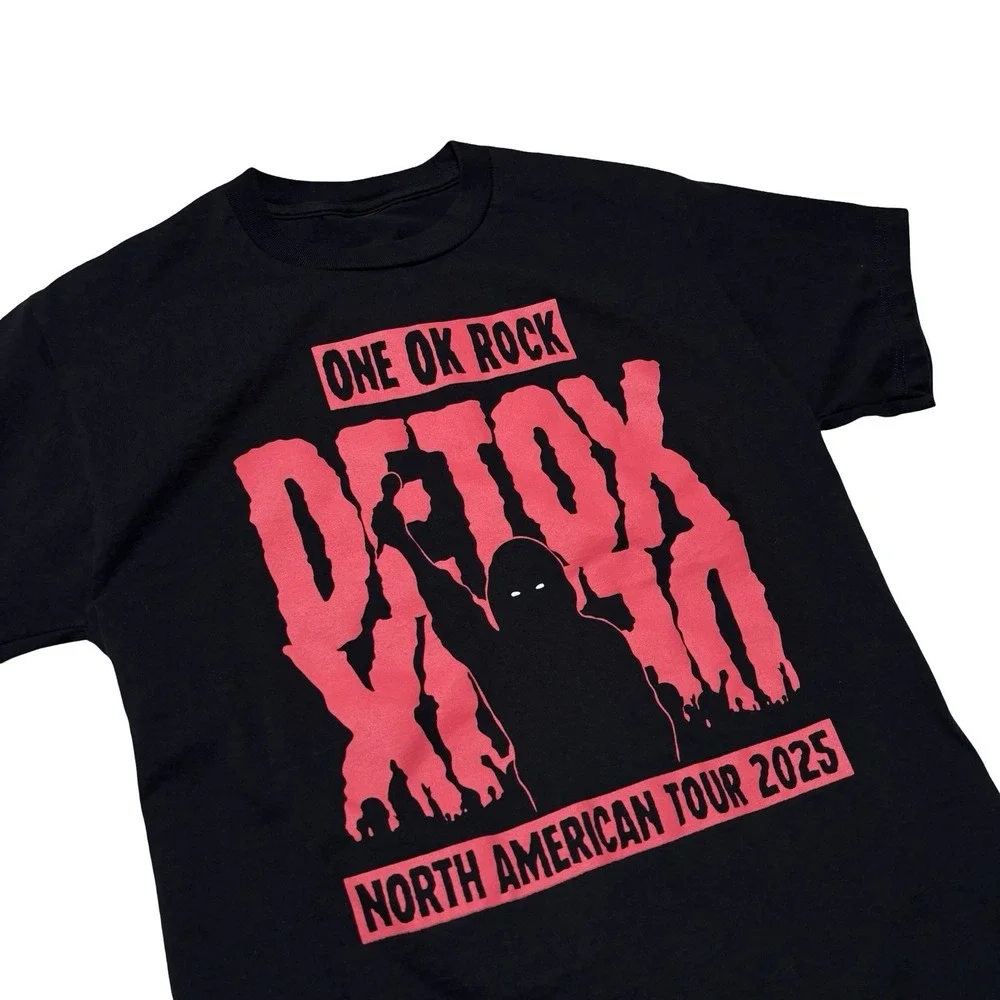 One Ok Rock Men's DETOX 2025 North American Tour Double Sided T Shirt SM 18.5x27